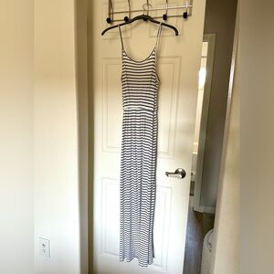 H&M cinched striped long dress